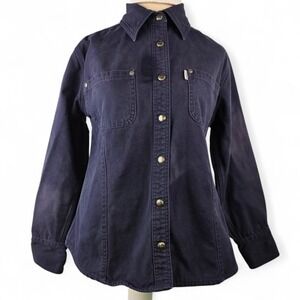 Carhartt Women's Button Up Work Jacket Medium RN14806 0308 Workwear Denim *Read*